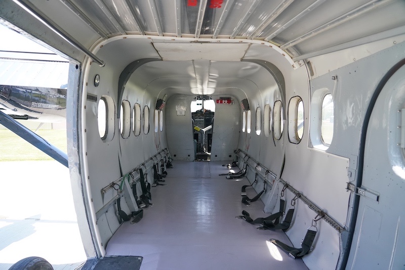 Inside our plane Twin Otter inside