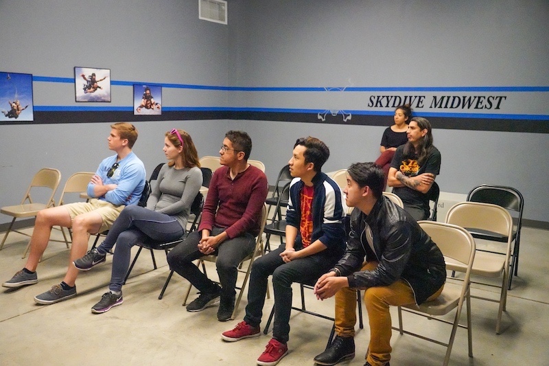 Students in the Skydiver Training Classroom