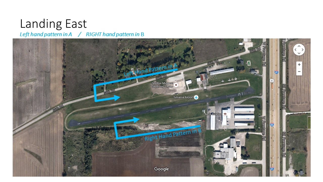 Skydive Midwest - East Landing Pattern