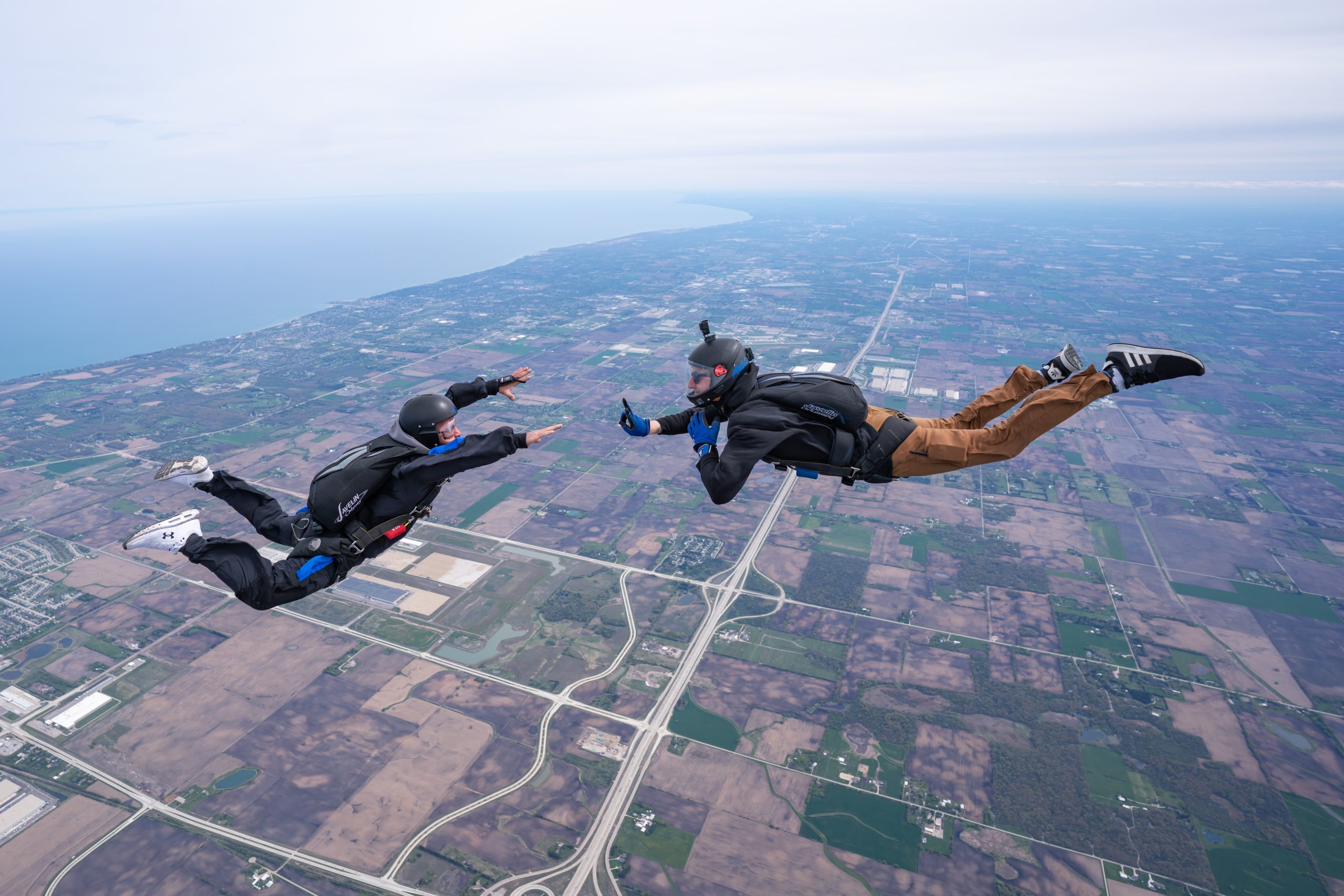 accelerated free fall lake michigan solo skydivers