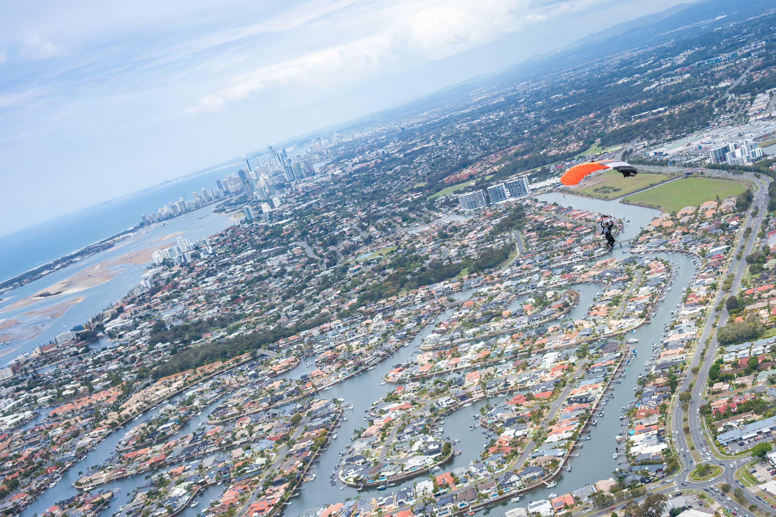 Parachute over Gold Coast Australia