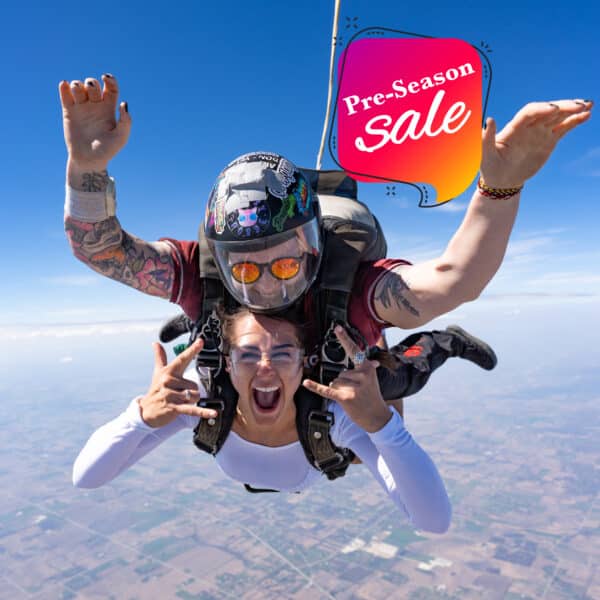 Pre Season Weekend Tandem Skydive Sale