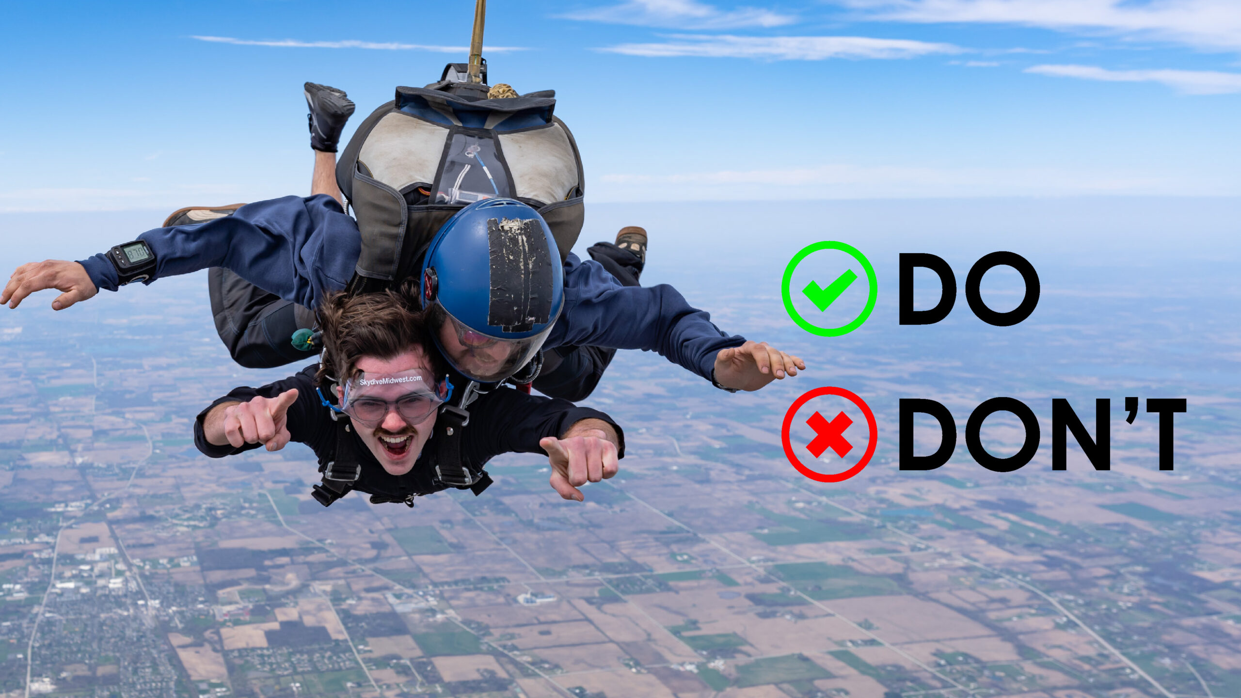 Tandem Skydiving Tips Skydive Midwest