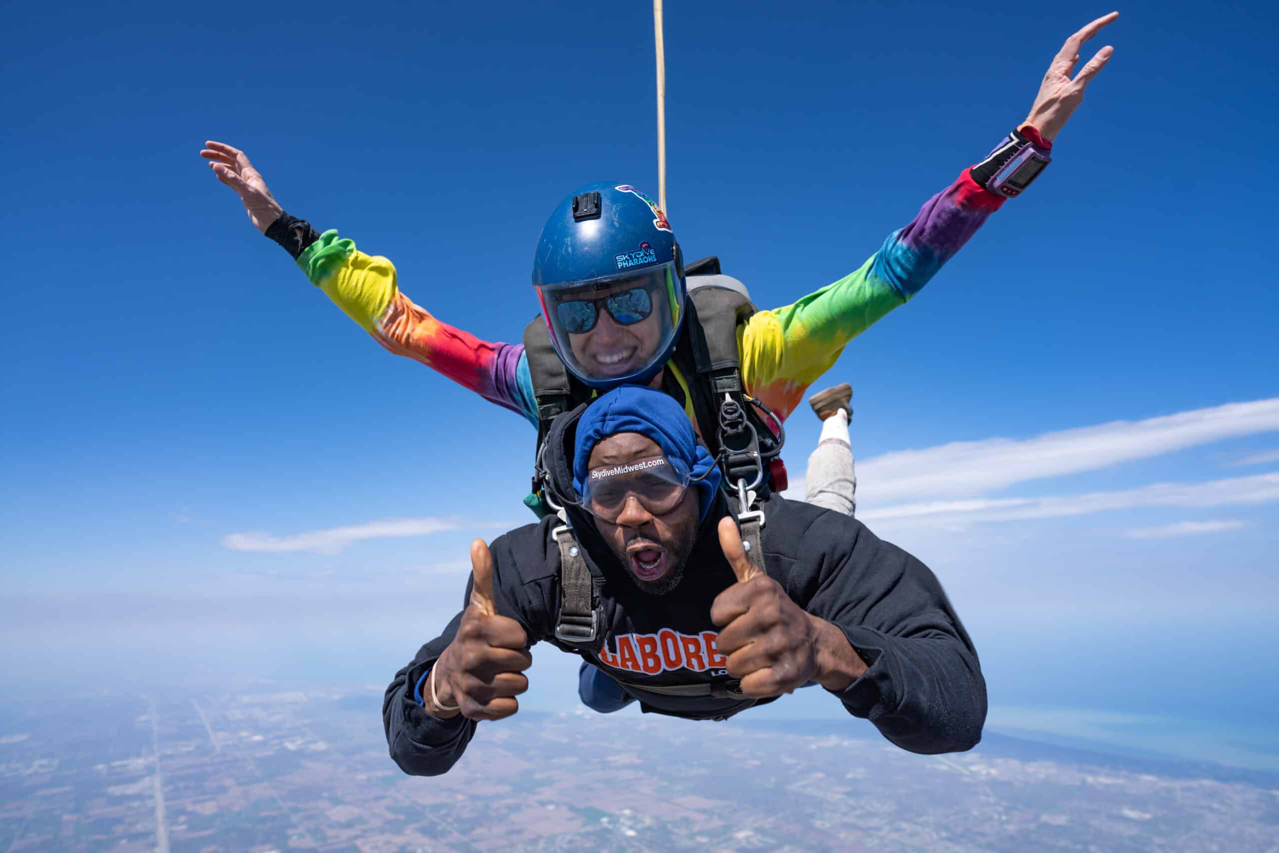 Tandem skydiving in May